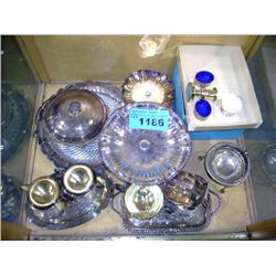 Lot of assorted silver plate serving pieces