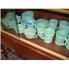 Image 1 : Collection of 30 fireking jadite cups saucers and