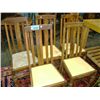 Image 1 : Set of 5 oak dining room side chairs