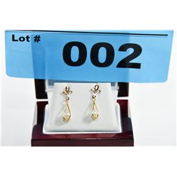 10kt gold pearl earrings