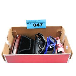 Box of designer sunglasses