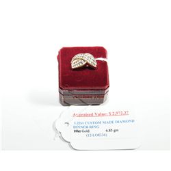 10kt gold 1.22carat custom made diamond dinner