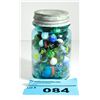 Image 1 : Vintage canning jar filled with marbles