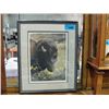 Image 1 : Framed limited bison print, signed and numbered by