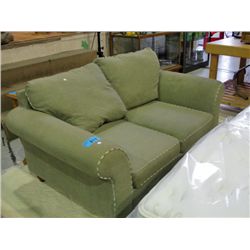 Contemporary sage green living room love seat