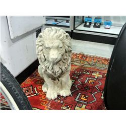 Concrete lion decorative yard ornament