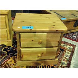 Pine 2 drawer night stand