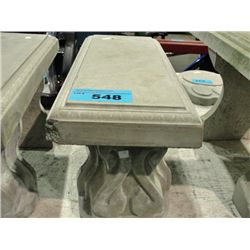 Concrete garden bench