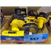 Image 1 : 2 dewault cordless drills with 5 batteries and on