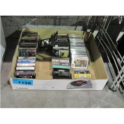 Box of vintage music cassettes