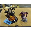 Image 1 : 2 fantasy figurines; wizard and dragon