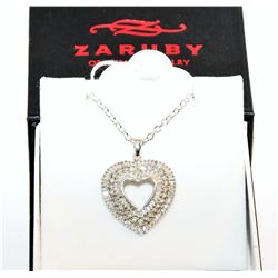 1.184 carat diamond heart pendant with 10K gold