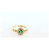 Image 1 : 10k gold with .93 columbian emerald and diamond