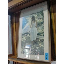 Framed ocean scene print