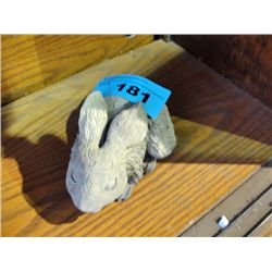 Concrete rabbit decorative yard ornament