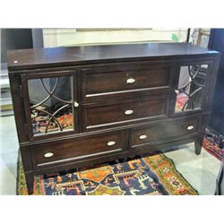 Mahogany finish with mirror front bedroom dresser