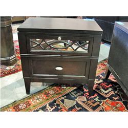 matching mahogany finish mirror front 2 drawer