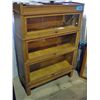 Image 1 : Globe-Wernicke company early 1900s oak 3 stacker