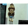 Image 1 : Oak and brass wall clock, made in Holland