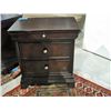 Image 1 : Matching mahogany finish 3 drawer night table