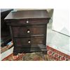 Image 1 : Matching mahogany finish 3 drawer night table