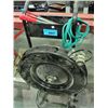 Image 1 : Metal strap banding system; dolly with tools and