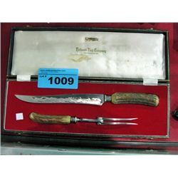 Bone handled carving set