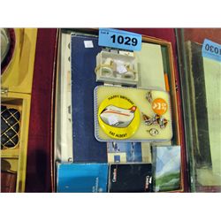 Box of assorted airline collectable items