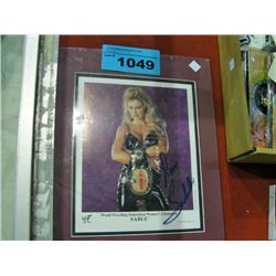 Autographed world wrestling organization sable