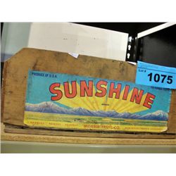 Sunshine of USA vintage wooden fruit box