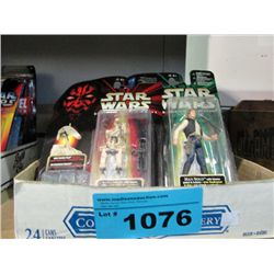 Box of assorted starwars action figures