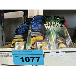 Box of assorted starwars action figures