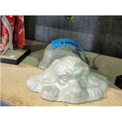 Cement dog decorative yard ornament