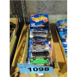 Box of hotwheels diecast metal collectors cars