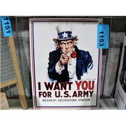 US army recruitment advertisment board  uncle sam