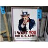 Image 1 : US army recruitment advertisment board "uncle sam