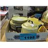 Image 1 : Box of vintage lusterware and a glass cream and