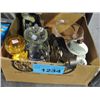 Image 1 : Box of assorted glass jars, ceramics, etc