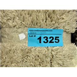 Off white shag area rug