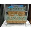 Image 1 : Metal and wicker magazine rack