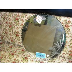 Scalloped edge wall mirror