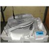 Image 1 : White oscillating floor fan