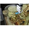 Image 1 : Plaster wild cat based glass top end table