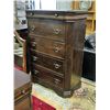 Image 1 : Matching mahogany finish 5 drawer highboy dresser