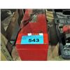 Image 1 : Red metal toolbox and contents