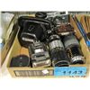 Image 1 : Box of vintage cameras and camera equipment