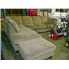 Image 1 : 2pc microfiber sectional sofa with matching foott