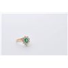 Image 1 : 14k gold 1.45carat custom made emerald and diamond
