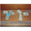 Image 1 : Two 3pc sets of concrete lion claw garden pot