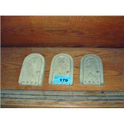3 decorative concrete yard/ garden pads